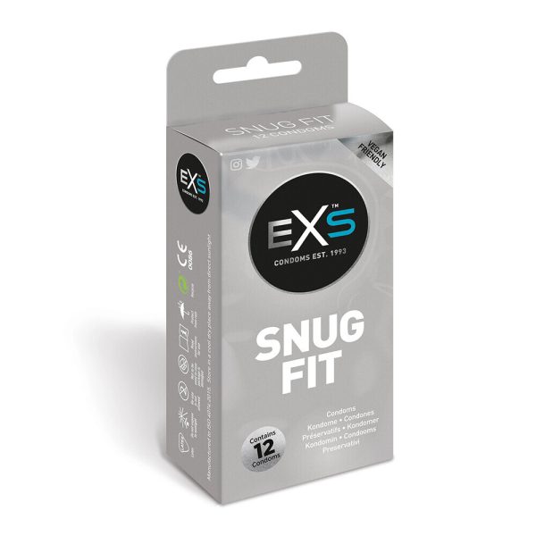 1001223x1 EXS Snug Closer Fitting Condoms 12 Pack