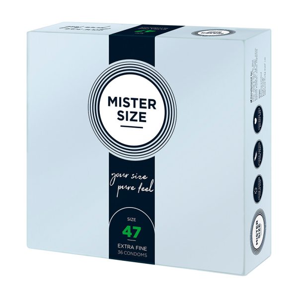 480034x1 Mister Size 47mm Your Size Pure Feel Condoms 36 Pack
