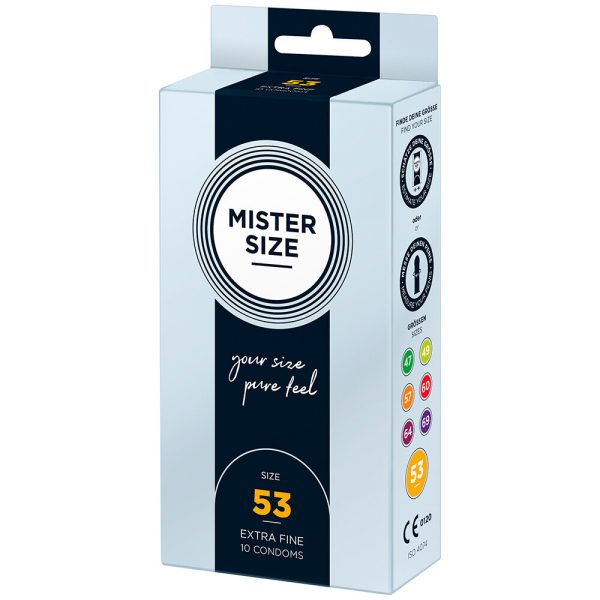 480089x1 Mister Size 53mm Your Size Pure Feel Condoms 10 Pack