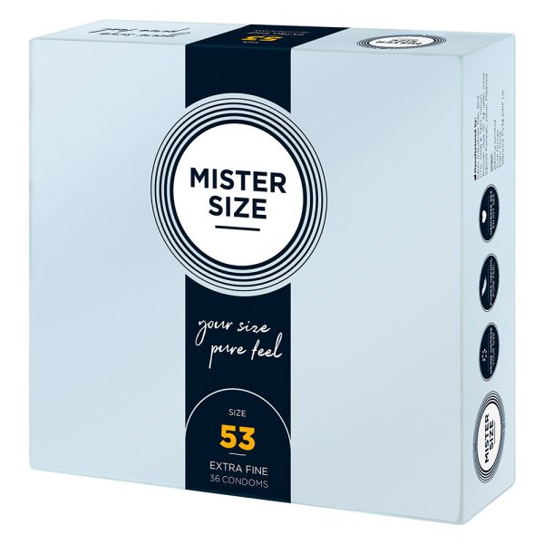 480096x1 Mister Size 53mm Your Size Pure Feel Condoms 36 Pack