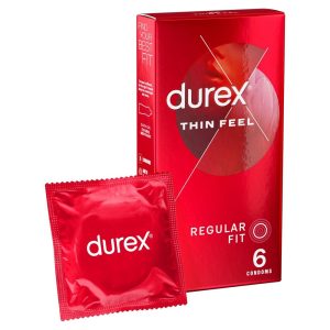7025989x1 Durex Thin Feel Regular Fit Condoms 6 Pack