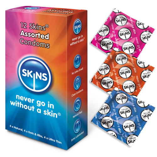 SKAS12x Skins Condoms Assorted 12 Pack