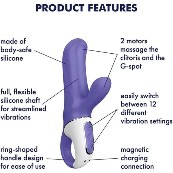 016464x3 Satisfyer Vibes Magic Bunny Rechargeable G-Spot Vibrator