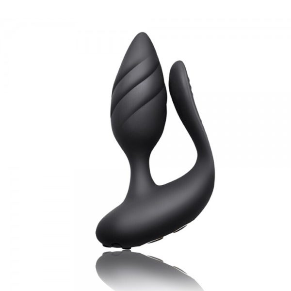 10COTLBKx1 Rocks Off Cocktail Remote Control Couple's Vibe Black