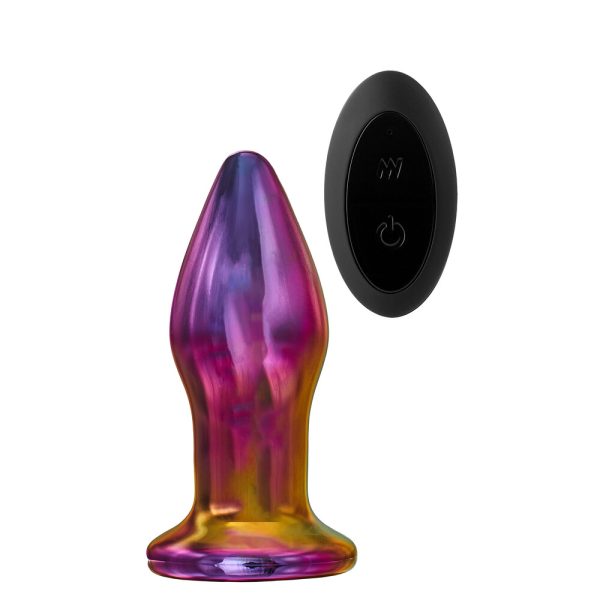 21941x1 Glamour Glass Remote Control Butt Plug