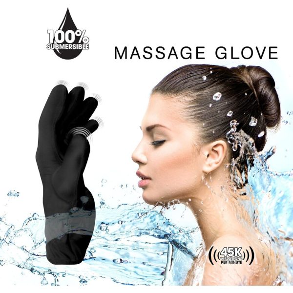 IFK911Lx3 Fukuoku Vibrating Five Finger Massage Glove - Left Hand