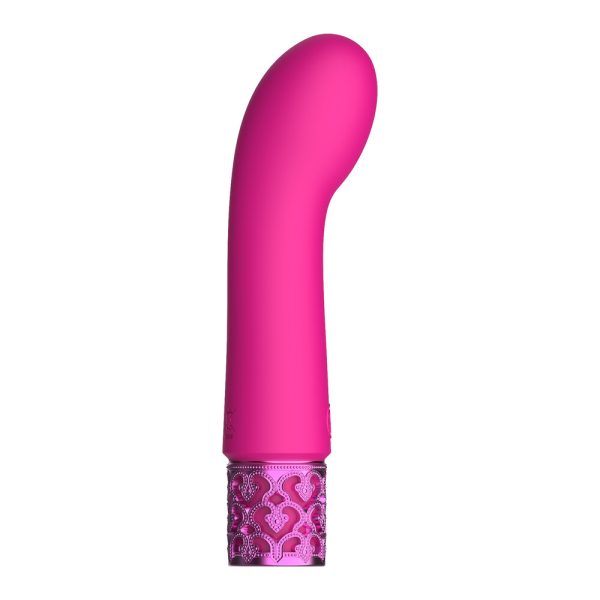 ROY007PNKx1 Royal Gems Bijou Rechargeable Silicone Bullet Pink