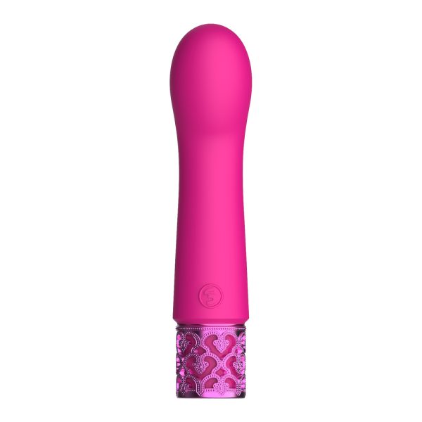 ROY007PNKx2 Royal Gems Bijou Rechargeable Silicone Bullet Pink