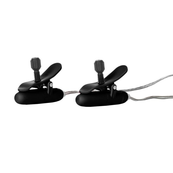SE-2599-05-2x2 Heated Vibrating Nipple Teasers Black