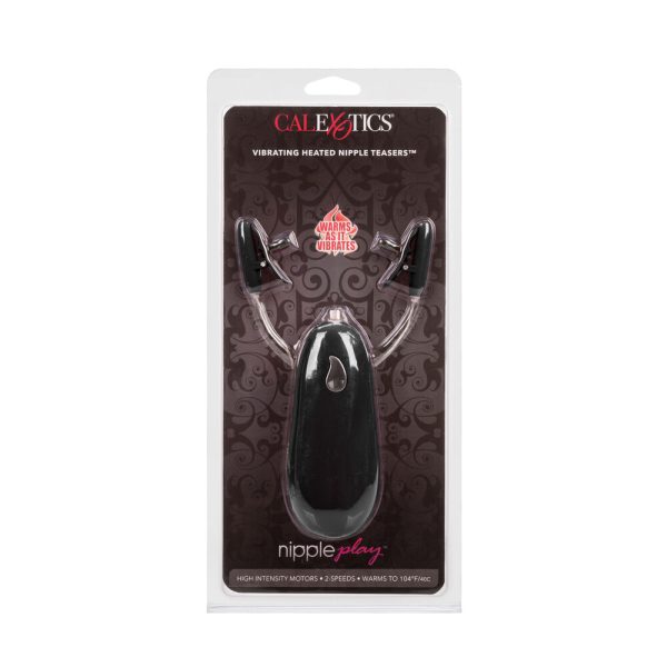 SE-2599-05-2x4 Heated Vibrating Nipple Teasers Black