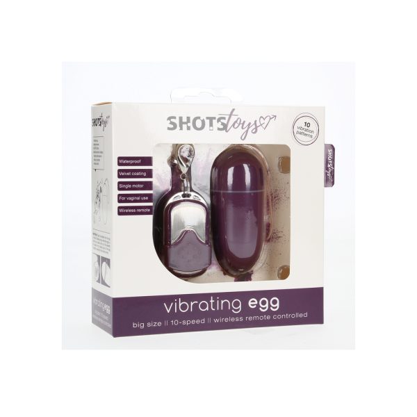 SHT025PURx4 10 Speed Remote Vibrating Egg BIG Purple
